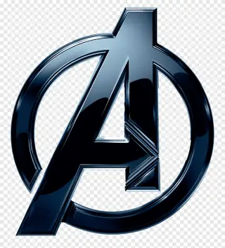 A black logo Avengers emblem, avengers yenilmezler hd png image