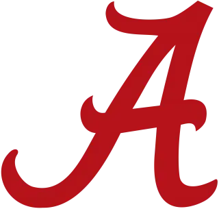 A red transparent background, alabama crimson logo