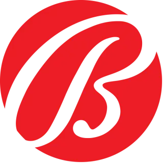 B letter emblem, logo of white png cutout