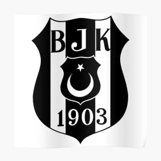 Beşiktaş siyah beyaz transparent logo, poster bjk png hd logo