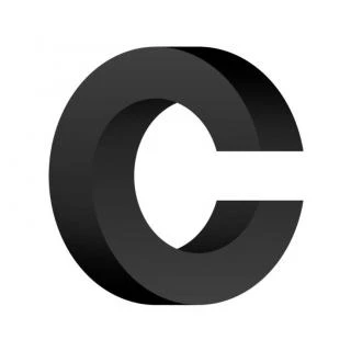 black c letter design emblem png