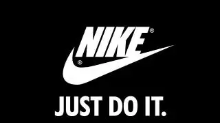 Nike just do it logo on black wallpaper