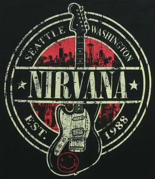 Nirvana banda png hd logo, nirvana iron on transparent logo
