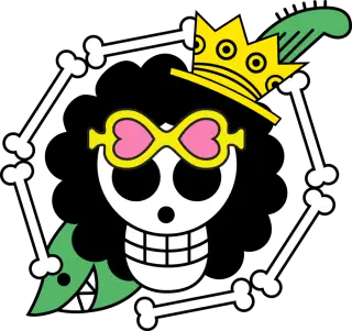 One piece png logo, download one piece brook symbol png