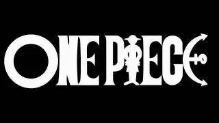 one piece font vector logo on black background