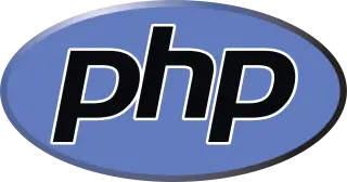 circle blue with php logo text png transparent