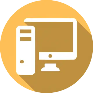 circle pc PNG hd, computer lab icon png transparent