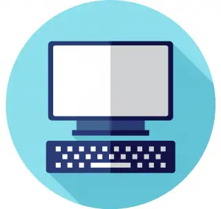 Computer pc icon transparent background, permanent png cutout